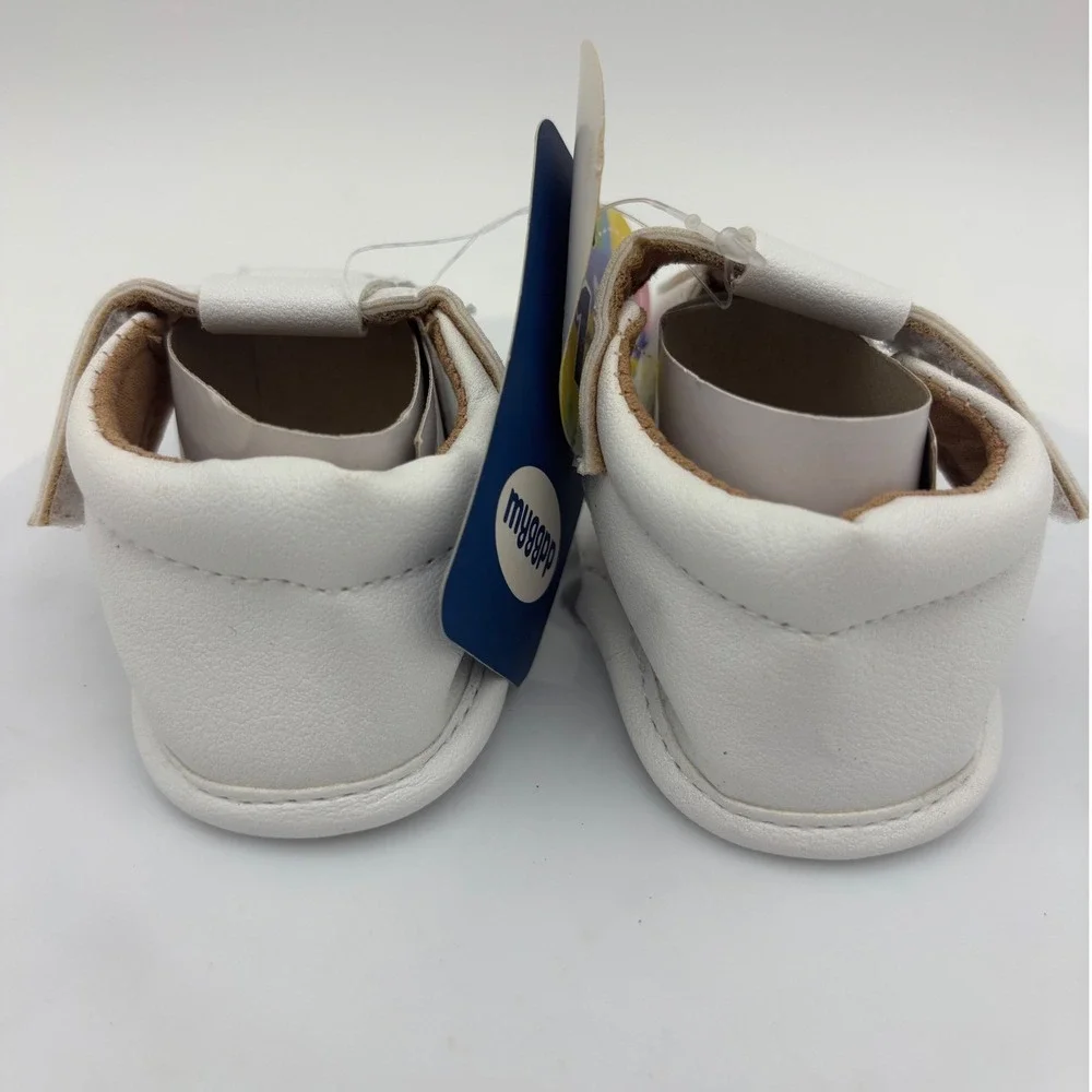 NEW White Baby Fisherman Sandal Shoe Hook Loop Strap Infant Size 1 0-6 Months‎